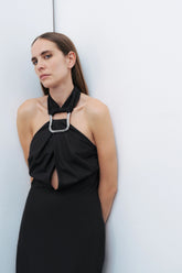 Halter Neck Midi Dress